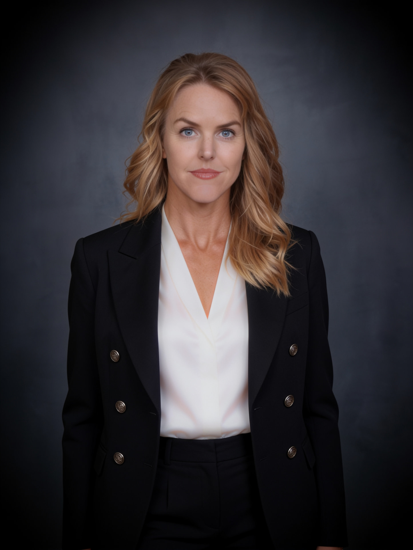 Alexandra P. Grayner, attorney and founder of Lex Grayner Law, photographed against a matte charcoal background.